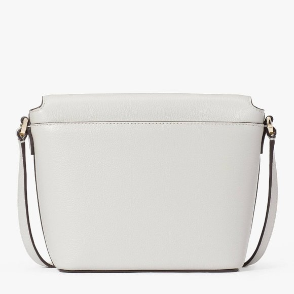 New Kate Spade Emmie Flap Crossbody Leather Quill Grey - Picture 5 of 5